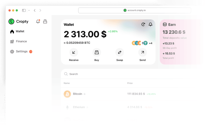 Cropty Web Wallet
